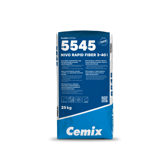 Cemix 5545 Nivo Rapid Fiber önterülő aljzatkiegyenlítő 3-40mm 25kg