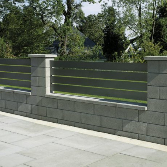 Semmelrock félkő Rivago középszürke 20x20x16 cm