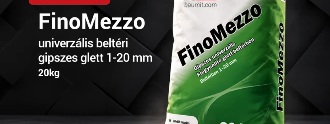 Baumit FinoMezzo univerzális beltéri gipszes glett falak és mennyezetek kiegyenlítéséhez