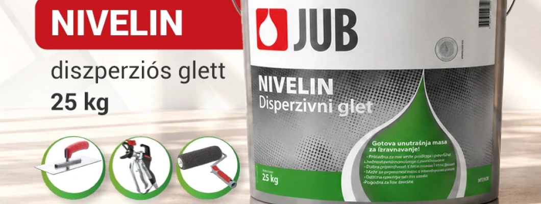 JUB NIVELIN diszperziós glett: egyszerűbb út a sima, egyenletes felülethez