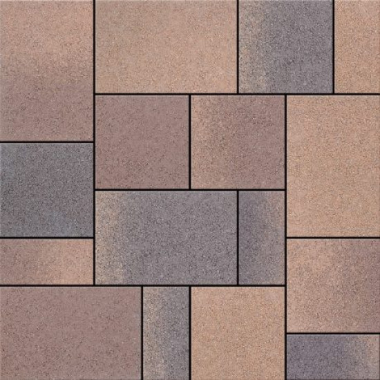 Semmelrock térkő Citytop Kombi barna mix 6 cm