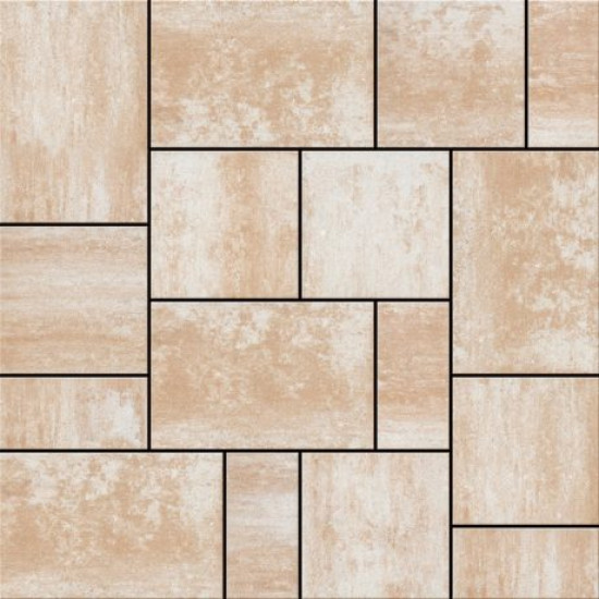 Semmelrock térkő Citytop+ kombi barna-fehér 6 cm