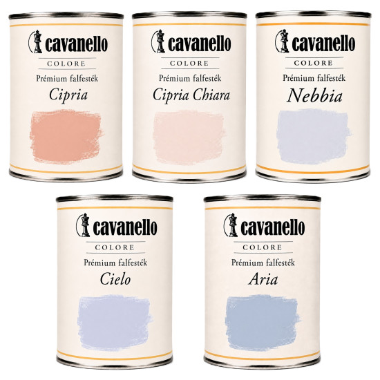 Cavanello Colore prémium mosásálló diszperziós beltéri falfesték – I. színcsoport 5L