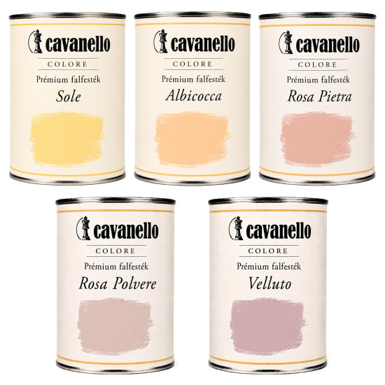 Cavanello Colore prémium mosásálló diszperziós beltéri falfesték – II. színcsoport 5L