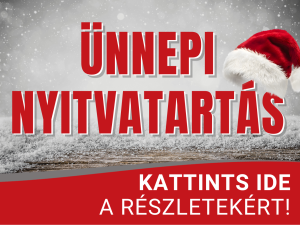 Ünnepi nyitvatartásunk